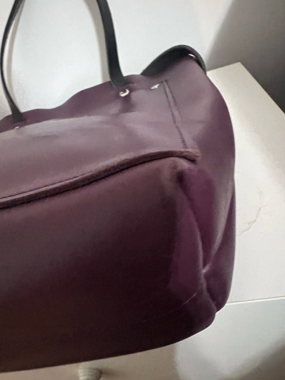 Howl Hide Purple Genuine Leather Tote Bag Purse - Picture 7 of 10